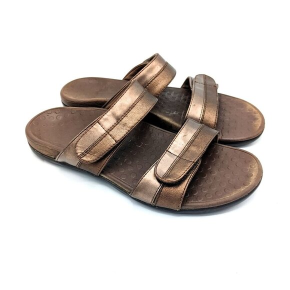 Vionic Shoes - Women's Size 9 (40) VIONIC Shore Copper Bronze Dual Strap Arch Support Sandals